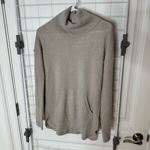 Cynthia Rowley Taupe Turtleneck Cashmere Sweater